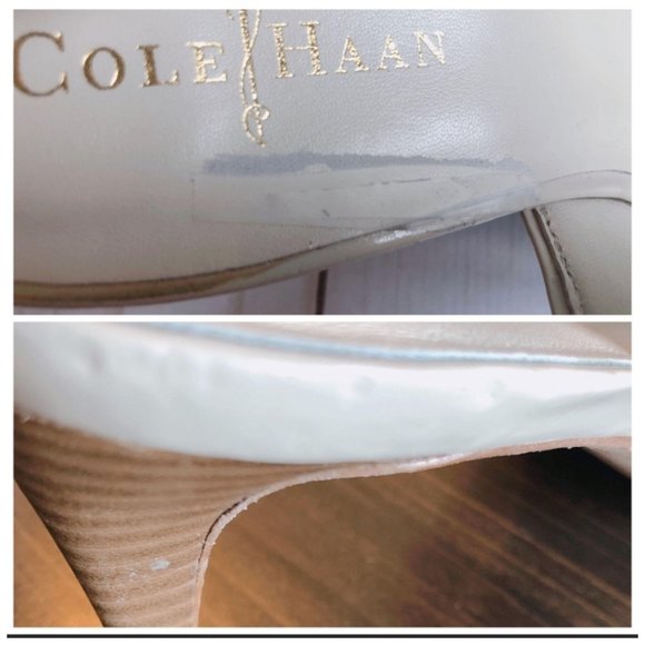 Cole Haan Nike Air Cream Slingback Heel Sz 8.5C - Picture 9 of 10